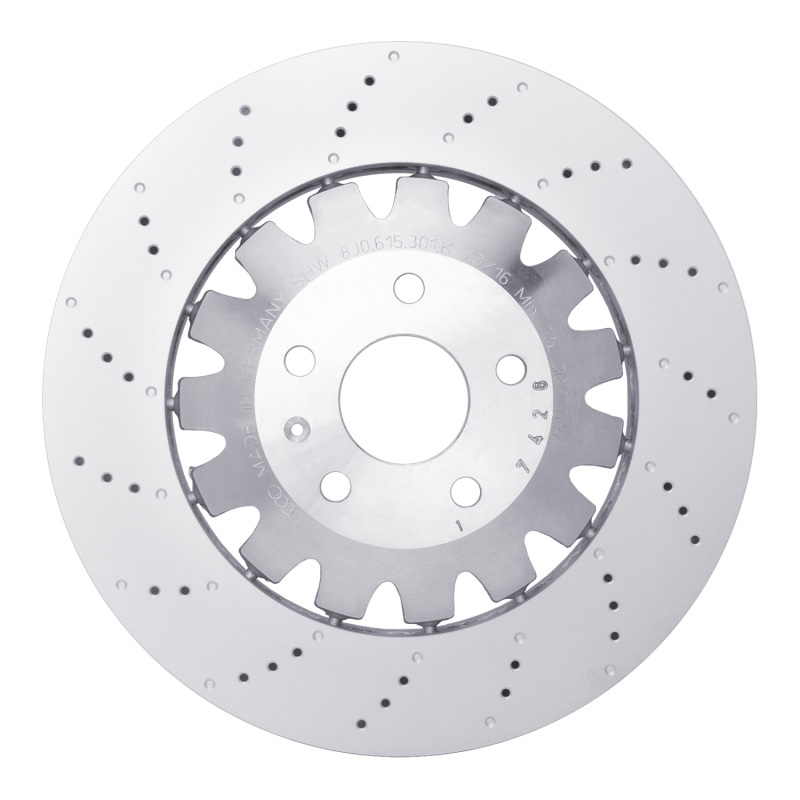 Audi TT Quattro RS Brake Rotor (1) - Front - R1 Concepts - Hi-Carbon Alloy GEOMET Coated - `12-`13
